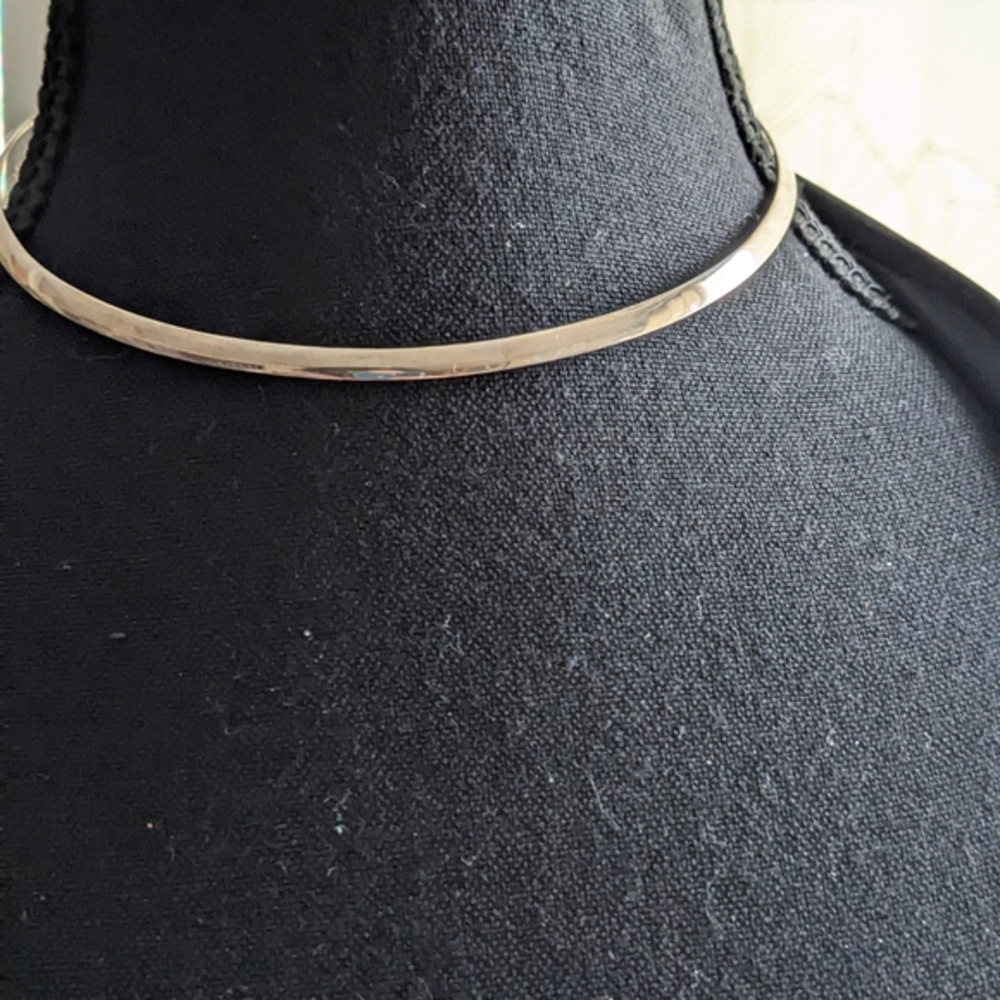 Vintage Sterling Silver 925 Torque Choker Necklace